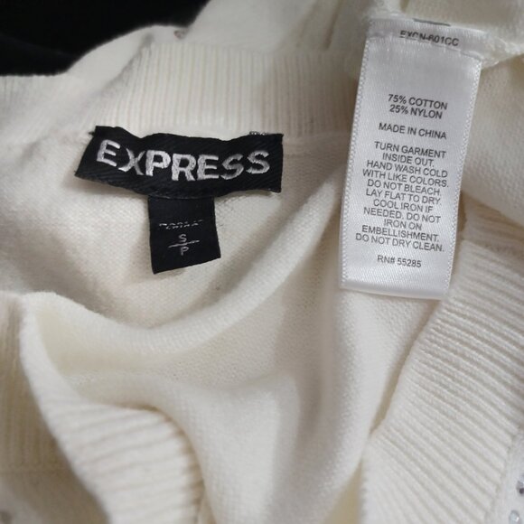 EXPRESS Sweater LS Pull Over With Jewels S - Picture 4 of 4